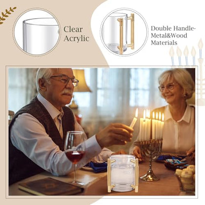 Judaica Hand Washing Cup for Netilat Yadayim with Dual Handles - color: Golden Handle