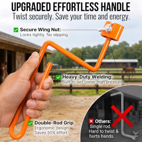 Aolamegs Fence Wire Tightener,20Pcs Twisting Tool&Tensioner Handle with Bag
