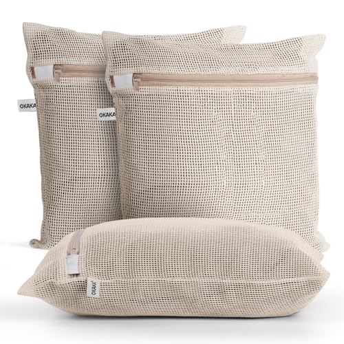 100% Pure Cotton Mesh Laundry Bags, Premium Soft, No Dye, Natual,Set of 3(XXL) - size: XX-Large