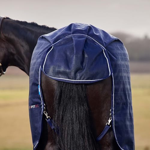 WeatherBeeta ComFiTec Prelim Turnout 100g, Navy Embossed Plaid, 72" - size: 72"