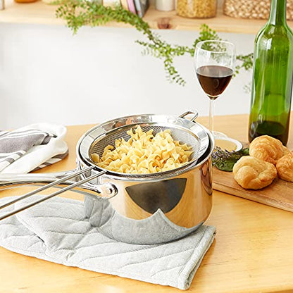 RSVP International Endurance Kitchen Collection, Stainless Steel Fine Mesh Conical Sieve/Colander, Multi-Purpose for Cooking, Baking, Loose Leaf Tea, Bar Strainer Cocktails, 7-Inch - size: 7-Inch