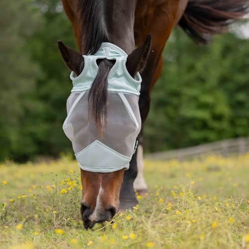 Equinavia Algard Soft Mesh Earless Fly Mask - Misty Jade - Cob - color: Misty Jade, size: Cob
