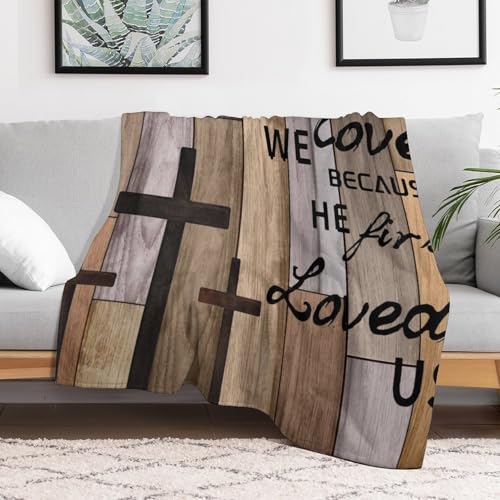 Farmhouse Wooden Throw Blanket, Rustic Christian Brown Wood Board Old Plank Bible Verse Cross Western Fuzzy Fleece Fannel Blankets for Bedroom Living Room Sofa Chair Couch Gifts, 30"x40" Inch - color: Barn-02, size: 30x40 inch