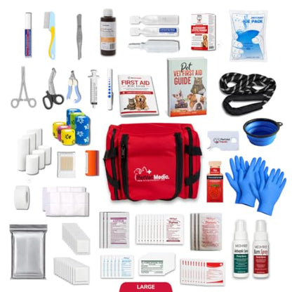 Cat & Dog First Aid Kit with Thermometer & Bandages (Large) - size: Large