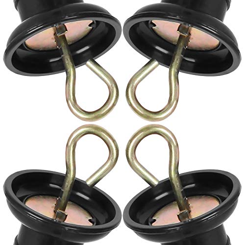ABuff 10 Pack Plasitc Electric Fence Gate Handles Insulators Ranch Fences Accessories, Simple Tension Gate Handle with Spring for Electric Fence, Black