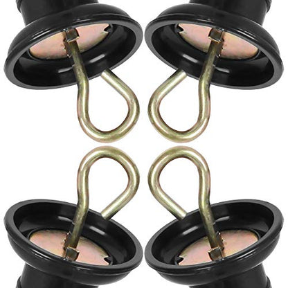 ABuff 10 Pack Plasitc Electric Fence Gate Handles Insulators Ranch Fences Accessories, Simple Tension Gate Handle with Spring for Electric Fence, Black