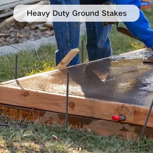 1/2 Inch Diameter Rebar Stakes 48 Inch 8-Pack Concrete Form Stakes - size: 48"-Φ1/2"-8pcs