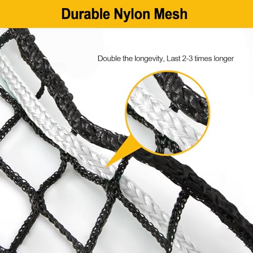 5x5ft Round Bale Hay Net for Horses, Heavy Duty Slow Feed Hay Net with 1.6" Mesh, Black Nylon Hay Feeder for Horses, Cattle, Goats, Includes Free Repair Kit, Reduce Waste - size: 5x5FT