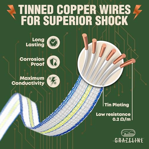 Electric Fence Polytape 1640ft, 3/4" Fence Tape, 6 Tinned Copper Wires - size: 1640 ft