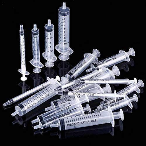 Frienda 20 Packs Syringes Without Needles,1 Ml/ 3 Ml/ 5 Ml/ 10 Ml - size: 1 ml/ 3 ml/ 5 ml/ 10 ml