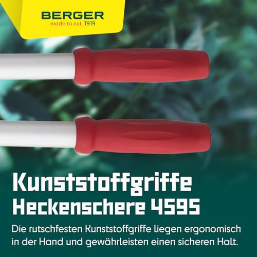 Berger hedge shear comfort 4595 with serrated blades and damper, length 57 cm - size: Heckenschere mit Wellenschliff 580mm