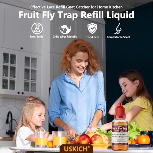 10 Pack Fruit Fly Trap Refill Liquid, 0.68oz/ Bottle, Liquid Fly Traps Refill for Indoors,Effective Lure Refill Gnat Catcher for Home Kitchen Use,Non Toxic Safe Near Food - size: 10P