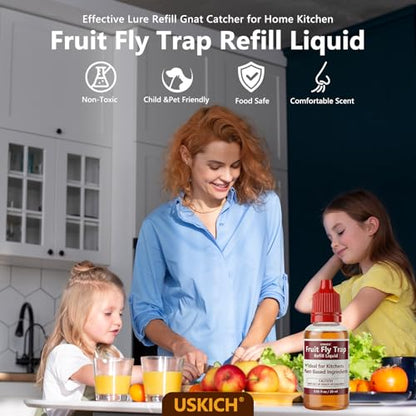 10 Pack Fruit Fly Trap Refill Liquid, 0.68oz/ Bottle, Liquid Fly Traps Refill for Indoors,Effective Lure Refill Gnat Catcher for Home Kitchen Use,Non Toxic Safe Near Food - size: 10P