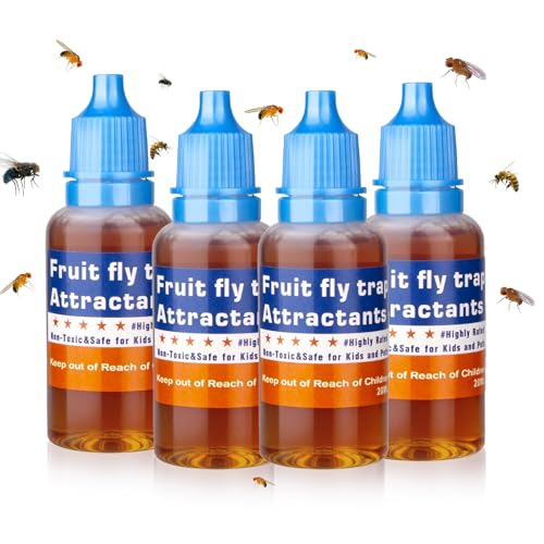 Fruit Fly Trap Refill Liquid, Gnat Killer&Fruit Fly Catcher Bait Refill, - color: Blue, size: 4