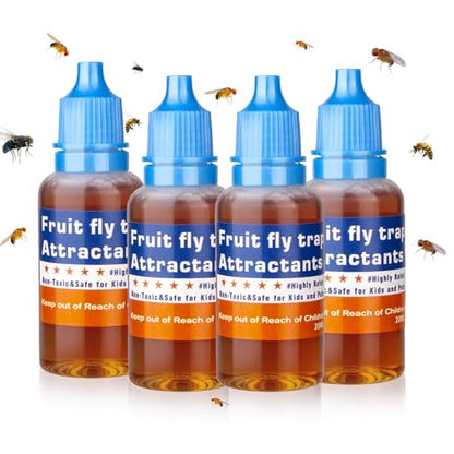 Fruit Fly Trap Refill Liquid, Gnat Killer&Fruit Fly Catcher Bait Refill, - color: Blue, size: 4