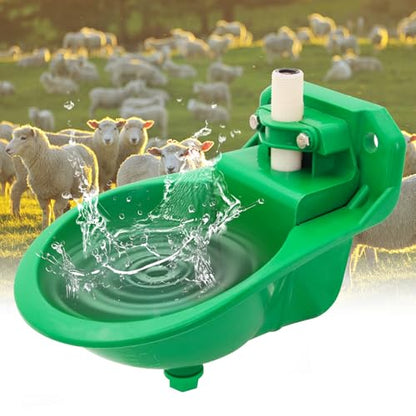 2PCS Automatic Goat Water Bowl with Copper Float Valve Drain Hole