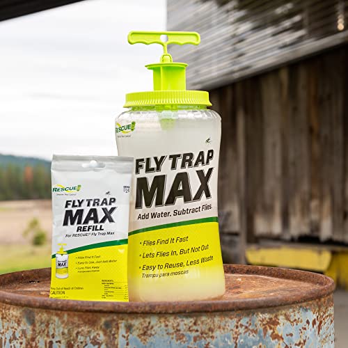 RESCUE! Fly Trap Max – Extra Large Reusable Outdoor Fly Trap - 2 Traps - size: 2 Traps