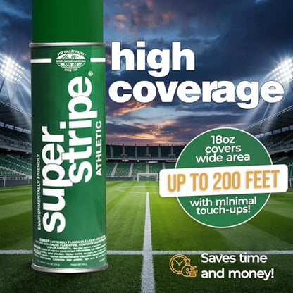 Fox Valley Athletic Field Striping Paint 18 oz Pack of 6, Green - color: Athletic Green