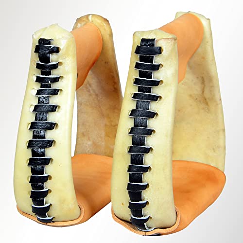 HILASON Horse Western Saddle Stirrup Rawhide Leather Stirrups Pair | for Barrel Racing Horses