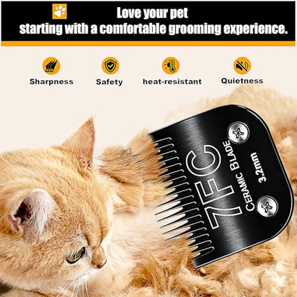 Dog Grooming Replacement Blade Compatible with Andis/Oster/Wahl Dog Clipper - size: 10+4FC+5FC+7FC
