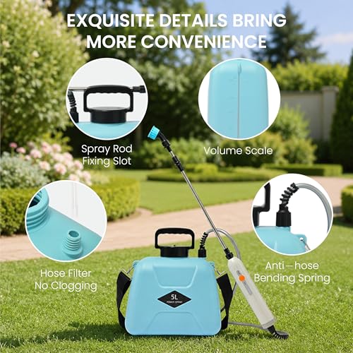 SunSettler 5L Electric Garden Sprayer with Telescopic Wand - size: 5L