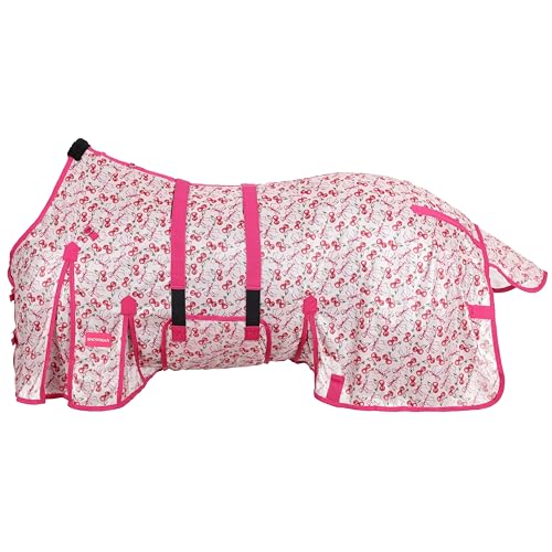 Showman Cherry Coquette Mesh Fly Sheet w/Detachable Neck Cover