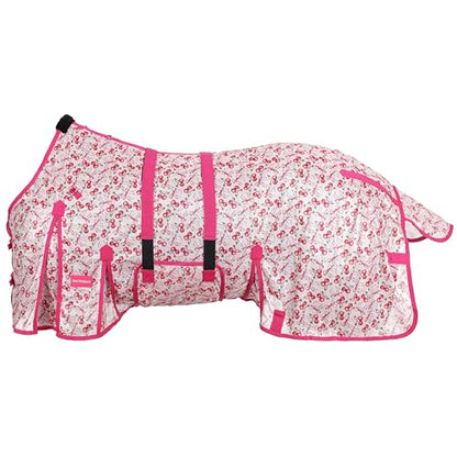 Showman Cherry Coquette Mesh Fly Sheet w/Detachable Neck Cover