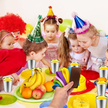 ShineMe Toddler Cups With Straws Spill Proof, 12oz Reusable Stainless Steel Cups with Straws, Lids, and Colorful Silicone Sleeves, Unbreakable Kids Cups for Milk, Water, Snacks...(10pack) - color: brown/purple/rose/blue/red/orange/azure/green/pink/yellow