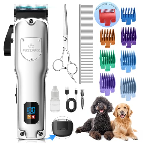 Dog Clippers for Grooming Stainless Steel Blade for Thick Coats
