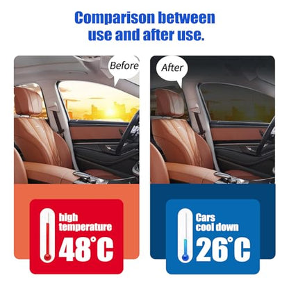 4 PCS Car Front and Rear Side Window Sunshades, 26.3" x 27.5" + 21.2" x 31.1" Mesh Ventilated Privacy Protector, Windows Lifting Anti-dust and Interference Cover, Universal for SUVs (Black)