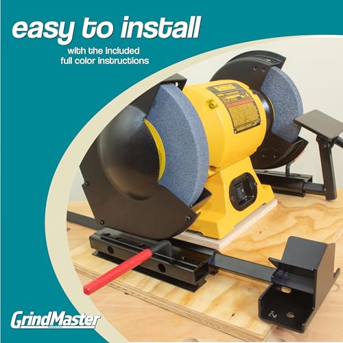 GrindMaster Lathe Tool Sharpening Jig with Quad Setup 6" - size: for 6 inch Grinders