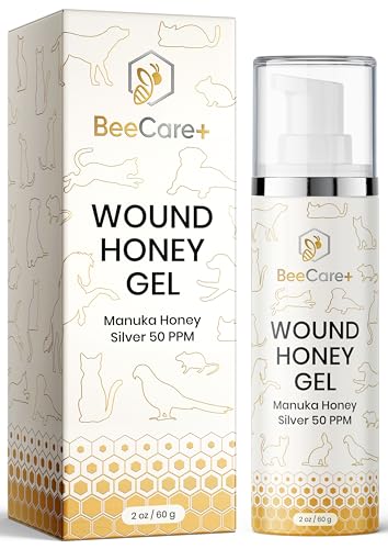 Manuka Honey Wound Gel for Hot Spot Treatment for Dogs and Cats – Helps with Irritations, Cuts, Rashes, Abrasions, and Scrapes – Colloidal Silver for Dogs 2 oz - size: Wound Gel, 2 Fl Oz