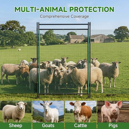 DoCred Non Electric Fence Gate, 31.5" W x 45.7" H Poultry Fence Mesh Door - size: 31.5" W x 45.7" H