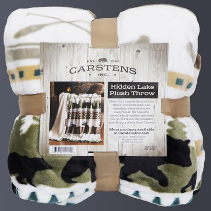 Carstens, Inc. Ultra Premium Super Soft Plush Sherpa Fleece Oversized Throw Blanket 54" x 68", Hidden Lake - color: Hidden Lake