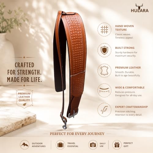 Hulara Western Carved Leather Rear Flank Back Saddle Girth Cinch Belt with Bucking Strap Comfytack |Premium Flank Cinch Belt Leather Horse Girth - color: Floral Brown