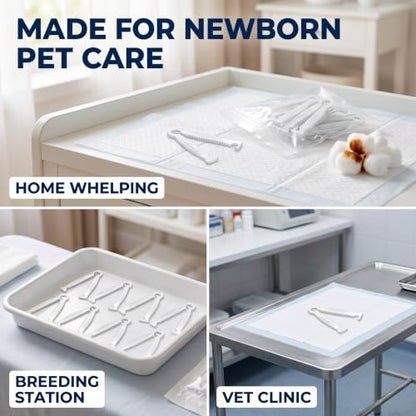 20Pcs Disposable Umbilical Cord Clamps - Sterilized Medical-Grade Puppy Birth Tool for Small Animals | Quick-Release Vet-Approved Pet Delivery Supplies,Veterinary Supplies, Pet Midwifery Tools