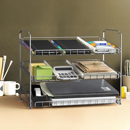Simple Houseware Stackable Can Rack, Silver, Adjustable Plastic Dividers, Holds 36 Cans - color: Silver