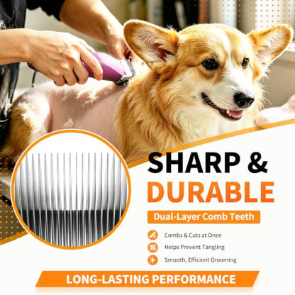 Size 3/4HT Detachable Pet Grooming Clipper Blade with Ceramic Cutter, 19mm 3/4 Inch Cut Length, Silver, Compatible with Andis, Oster A5, Wahl KM10, 1 Pack - color: Silver, size: 3/4HT 19mm