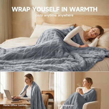 Heated Blanket 50''x60'', Soft Heated Throw Blanket,Grey - color: Grey, size: 5060