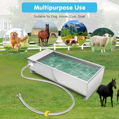 Automatic Livestock Waterer 7.5L Stainless Steel Float Valve Water Bowl