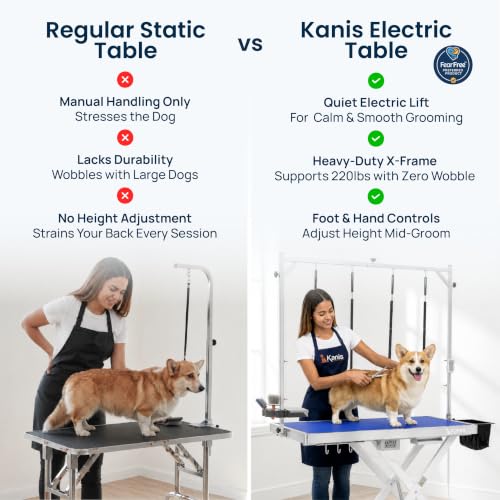 KANIS Professional Electric Dog Grooming Table - Heavy Duty - color: WHITE, size: 49"
