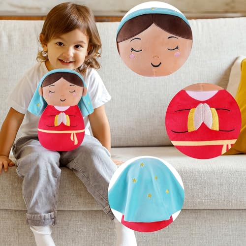 Our Lady of Guadalupe Plush Toy, 8 Inch Virgin Mary Stuffed Doll Catholic Baby Gifts, Religious Stuffed Plushie for Kids Girls, Gift for Religious Kids Christmas Birthday Baptism - style: Our Lady of Guadalupe