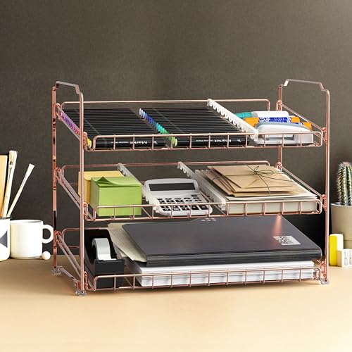 Simple Houseware 3-Tier Stackable Can Organizer Rack 36 Cans, Rose Gold - color: Rose Gold