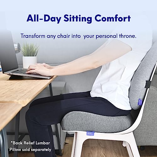 C CUSHION LAB Patented Pressure Relief Seat Cushion for Long Sitting Hours on Office/Home Chair, Car, Wheelchair - Extra-Dense Memory Foam for Hip, Tailbone, Coccyx, Sciatica - Wellness Green - color: Wellness Green