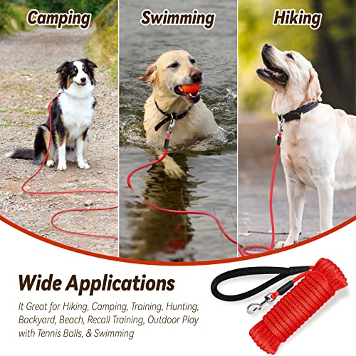Check Cord Dog Leash Long Lead Obedience Recall Training Tracking Line 30ft - color: Red