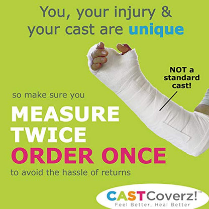 CastCoverz! Designer Arm Cast Cover - Festive Green - Medium Long: 21" length X 12" circumference - Removable and Washable - Made in USA - color: Festive Green, size: Medium (Pack of 1)