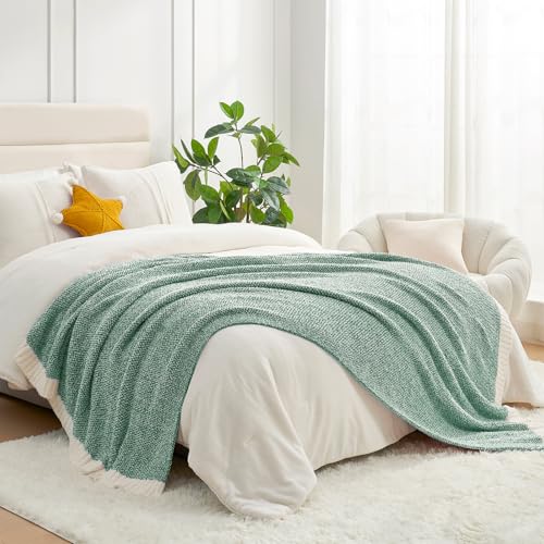 Snuggle Sac Green Throw XL Blanket 50x70,Super Soft Warm Blankets Oversized Throw Knit Blankets Fuzzy Plush Blanket, Heather Green, 50x70 inches - color: Green, size: Throw-XL (50"x70")