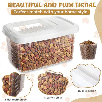 2 Pack 11 Lbs Airtight Dog Food Storage Container with Scoops - size: 11 Lbs