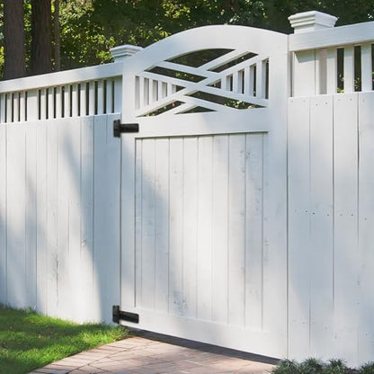4 Pack 5 in T-Strap Heavy Duty Gate Hinges 260 Lbs Capacity,Black - color: Black, size: 5 in -4 pcs