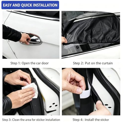 2 Pack Stretchy Mesh Car Rear Side Window Shades, Bug UV Protection Mosquito Net, Breathable Blackout Privacy Baby Car Window Screens, Universal 95% Cars SUVs Camping Accessories - size: Rear Side Window Shade